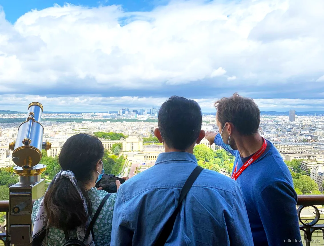 Panorama de Paris do segundo andar da Torre Eiffel