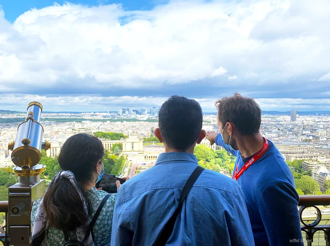 Panorama of Paris from the Eiffel Tower second floor
