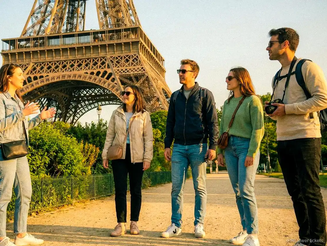 Seine River cruise passing the Eiffel Tower