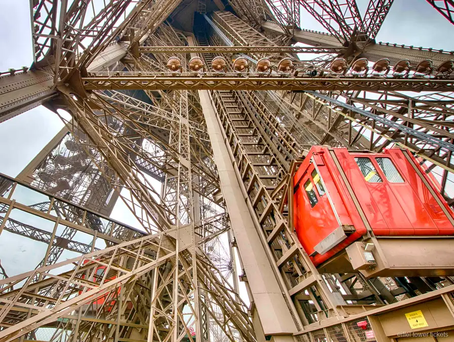 Kryssningsbåt på Seine som passerar landmärken i Paris