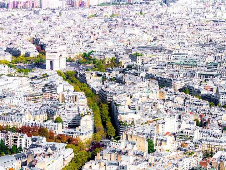 Skyline de París visto desde la cima de la Torre Eiffel