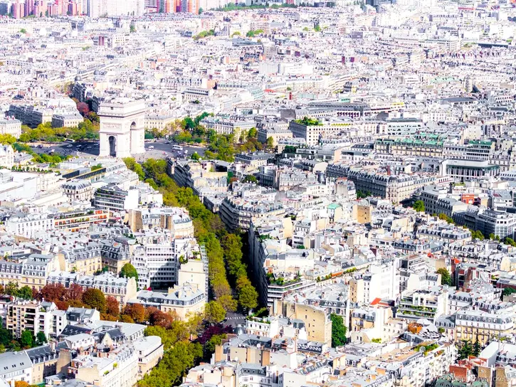 Skyline de París vist des del cim de la Torre Eiffel